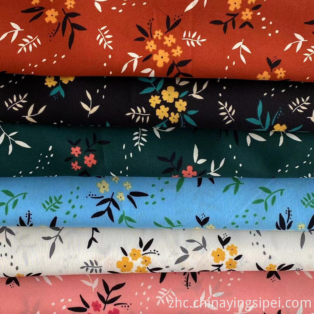 ISP纺织花打印4路伸展97%聚酯3%弹性纤维织物印花织物适合女士